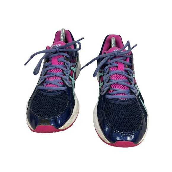 Asics Gel Contend 3 Womens Running Shoes Size 9.5 Navy/Pink Mesh & Synthetic - Picture 4 of 10